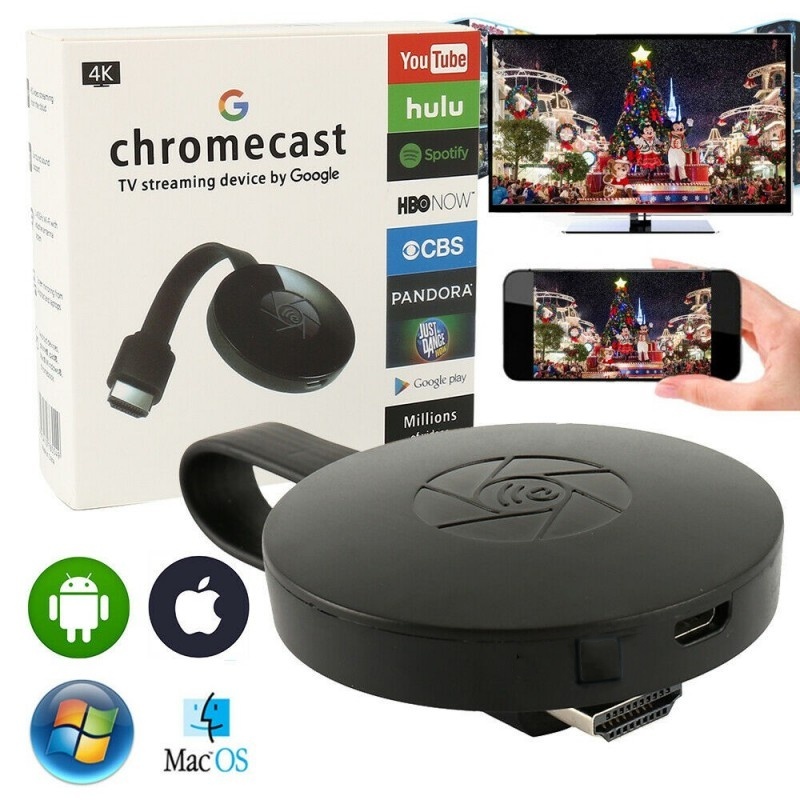 Original Chromecast G2 4K Ultra HD TV De Alta Definição Google Miracast Dispositivo de partilha de e