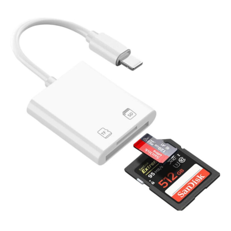Adaptador Lightning Leitor Cartão Sd Tf iPhone 11