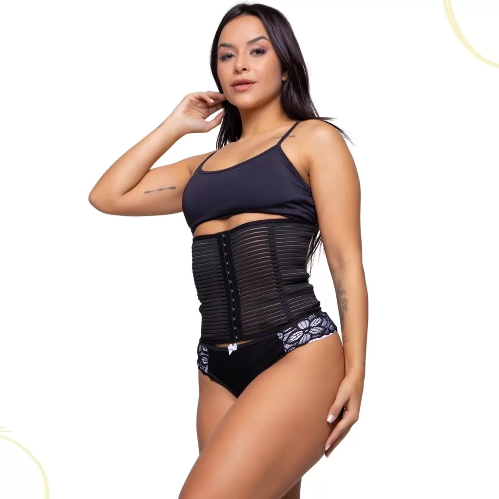 Cinta Modeladora Elástica compressão pós-parto respirável