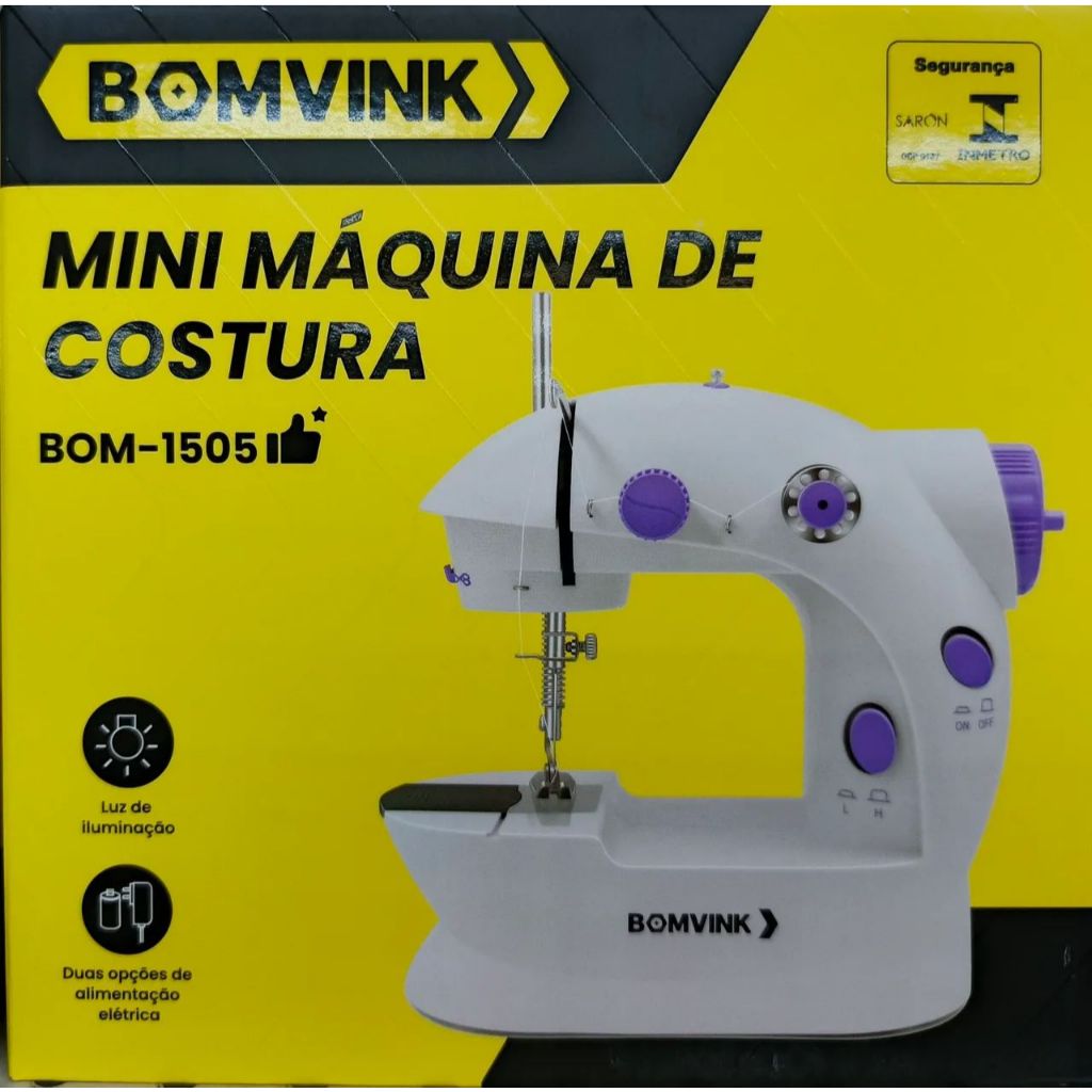 Mini Máquina de Costura Bivolt Compacta