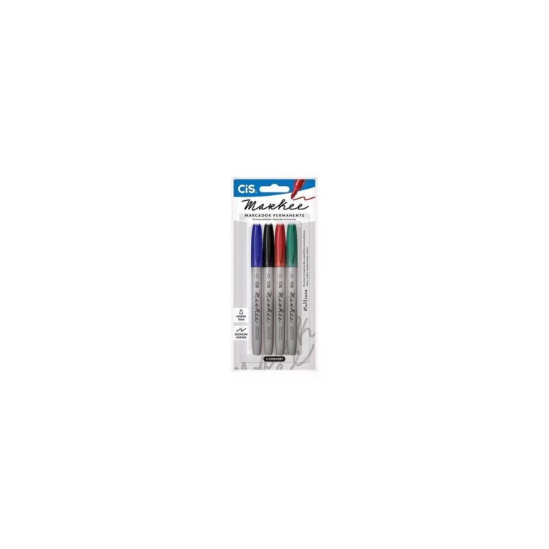 Marcador Permanente Plástico/ Metal/ Vidro 4 Core