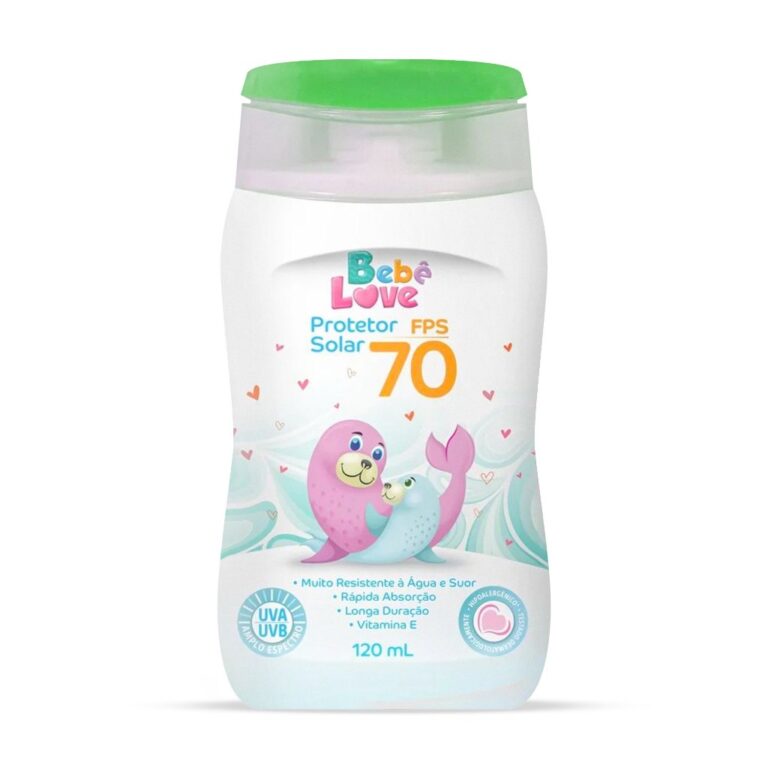 Protetor Solar Infantil Bebe Love FPS 70 UVA 120ml