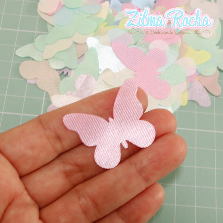100 Borboletas de Cetim  – Cores diversas &#