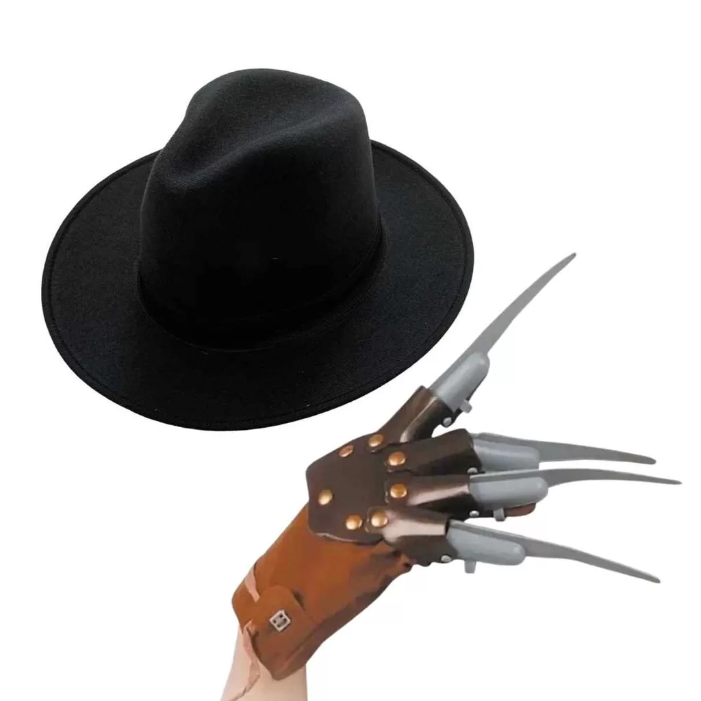 Kit Fantasia Terror Halloween Chapéu e Garra Animafest