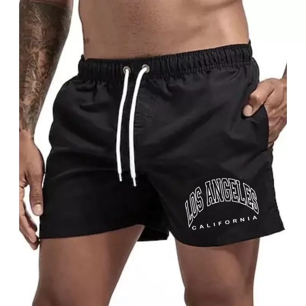 Bermuda Shorts Tactel Masculino Praia Piscina Academia Estiloso e Confortável Presente Dia Dia Lazer