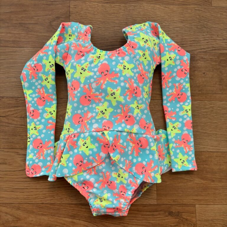 Maiô Infantil Manga Longa Biquini Menina/ Roupa d