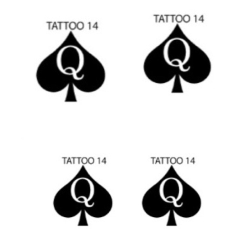 TATUAGEM TEMPORÁRIA DAMA DE ESPADA HOTWIFE CARTELA COM  4