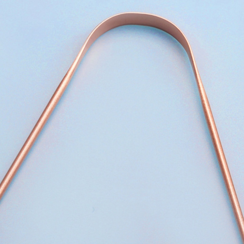 100% Cobre Puro Higienizador Para Raspagem Lingual Higiene Saúde Bucal – Modelo Premium