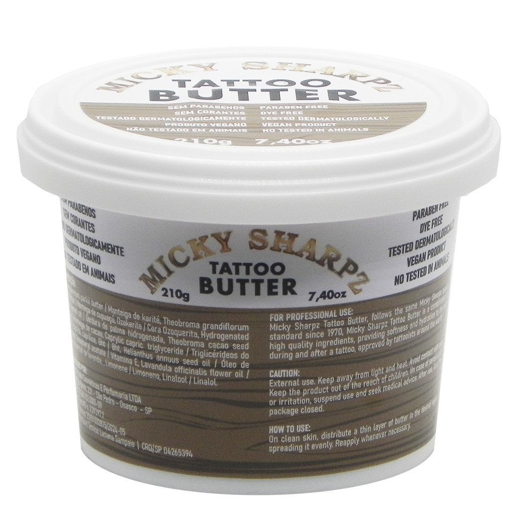 Manteiga Tattoo Butter Micky Sharpz 210g Hidrata Durante pós Tatuagem