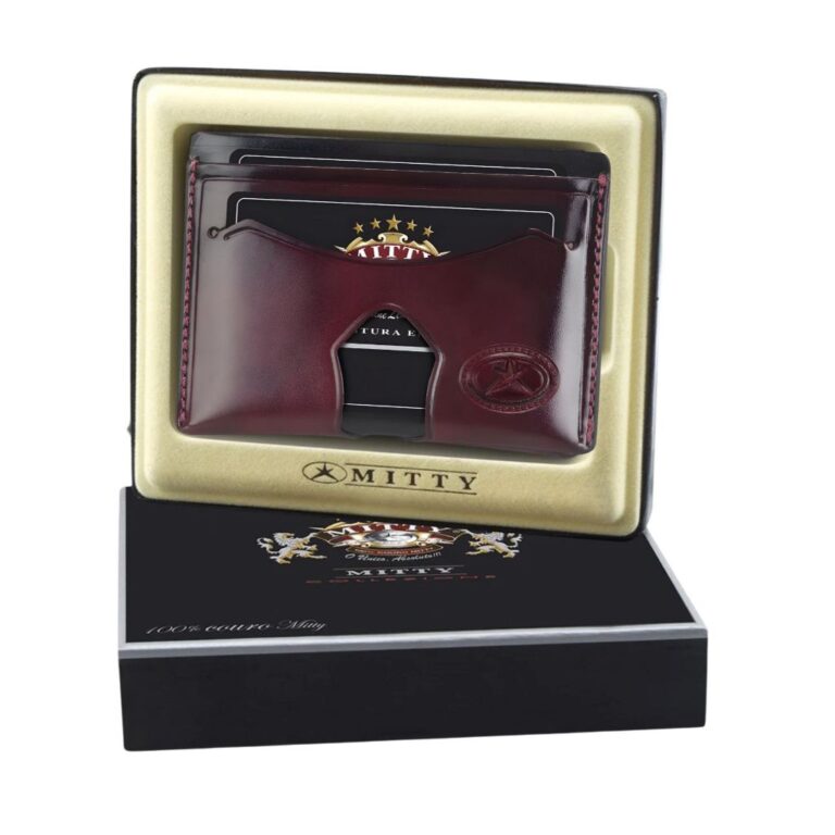 Carteira Porta Cartão Slim 100% Couro Mitty ̵