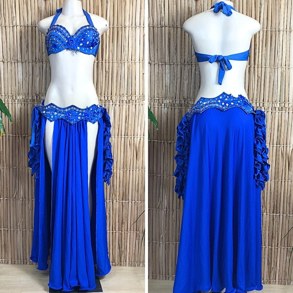 [Liquidação] Dança do Ventre Traje Bordado Completo – G- 44 – Pronta Entrega – TPCL-750