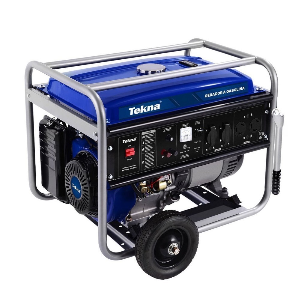 Gerador a Gasolina 7.2kva 7200w 115/230v 60hz Mono 4 Tempos Partida Eletrica Multiuso 420cc com Roda