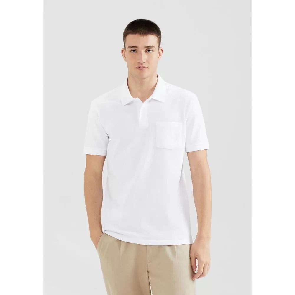 Camisa Polo Básica Masculina Em Piquet Com Bolso