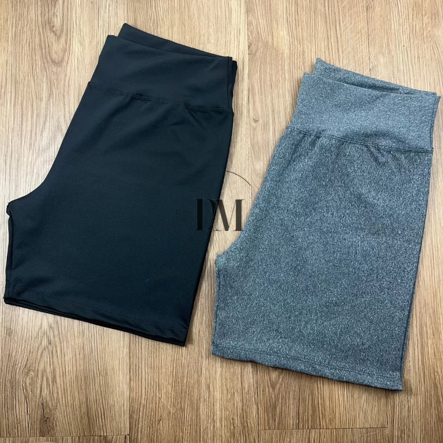 Kit Com 3 Bermudas Femininas Fitness Plus Size