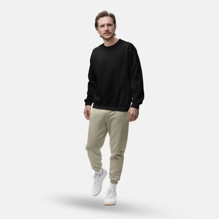 Blusa Moletom Preto Branco Masculino Feminino Gola