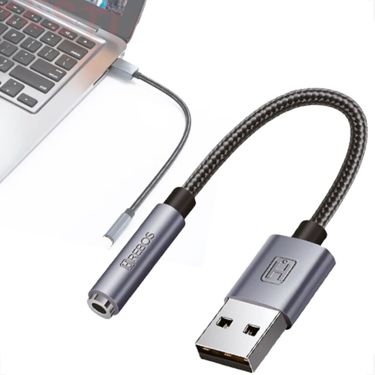 Placa de Som Usb P3 Fone Microfone 3.5mm Pc Notebo