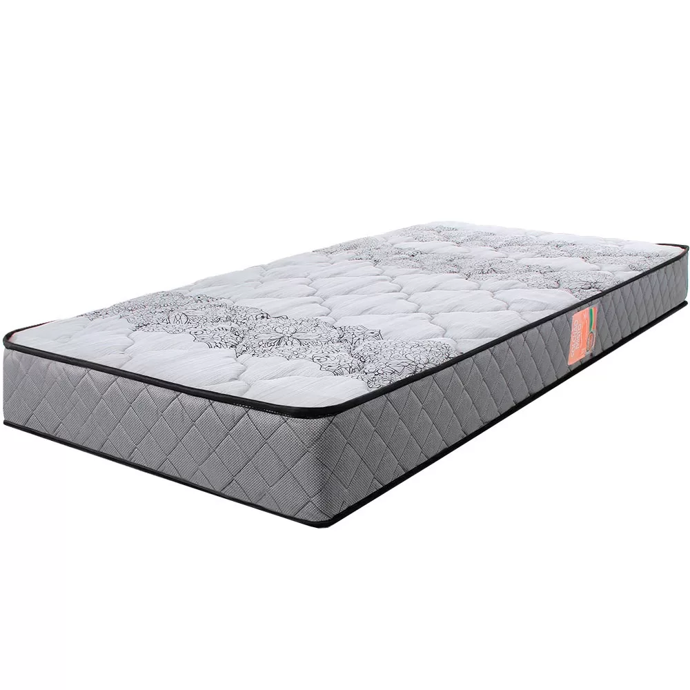 Colchão Solteiro Ortopédico Firme Espuma D33 Antialérgico Certificado 78x188x17cm BF Colchões