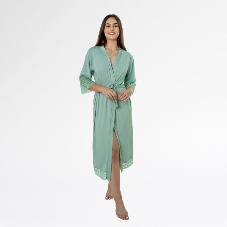 ROBE NOIVA FEMININO ROUPÃO DE RENDA LUXO HOBE