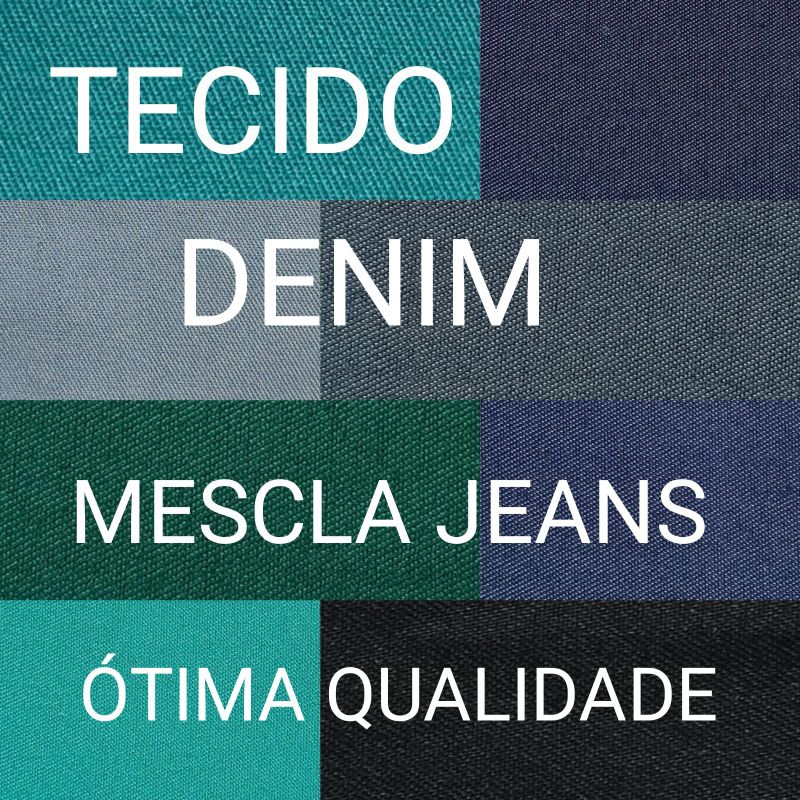TECIDO MESCLA JEANS DENIM CHAMBRAY – 70% VISCOSE 27% POLIÉSTER 3% ELASTANO – 1m x 1,50m