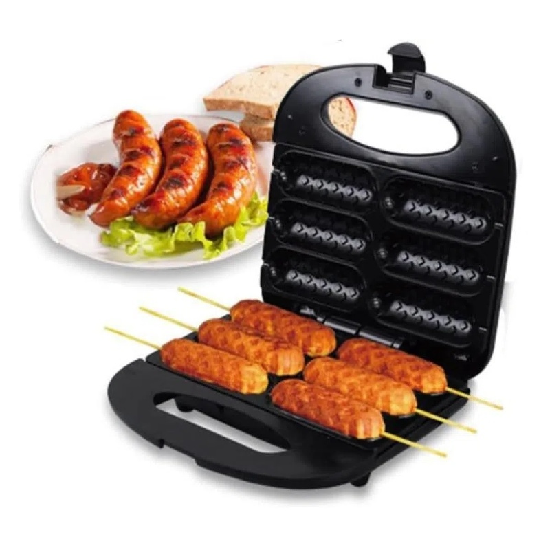 110V Máquina de Crepe Crepeira Elétrica Antiaderente Hot Dog Queijo Coalho Espetinho No Palito