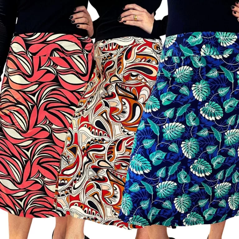 Kit 3 Saias Midi Feminina Moda Evangélica Cores e