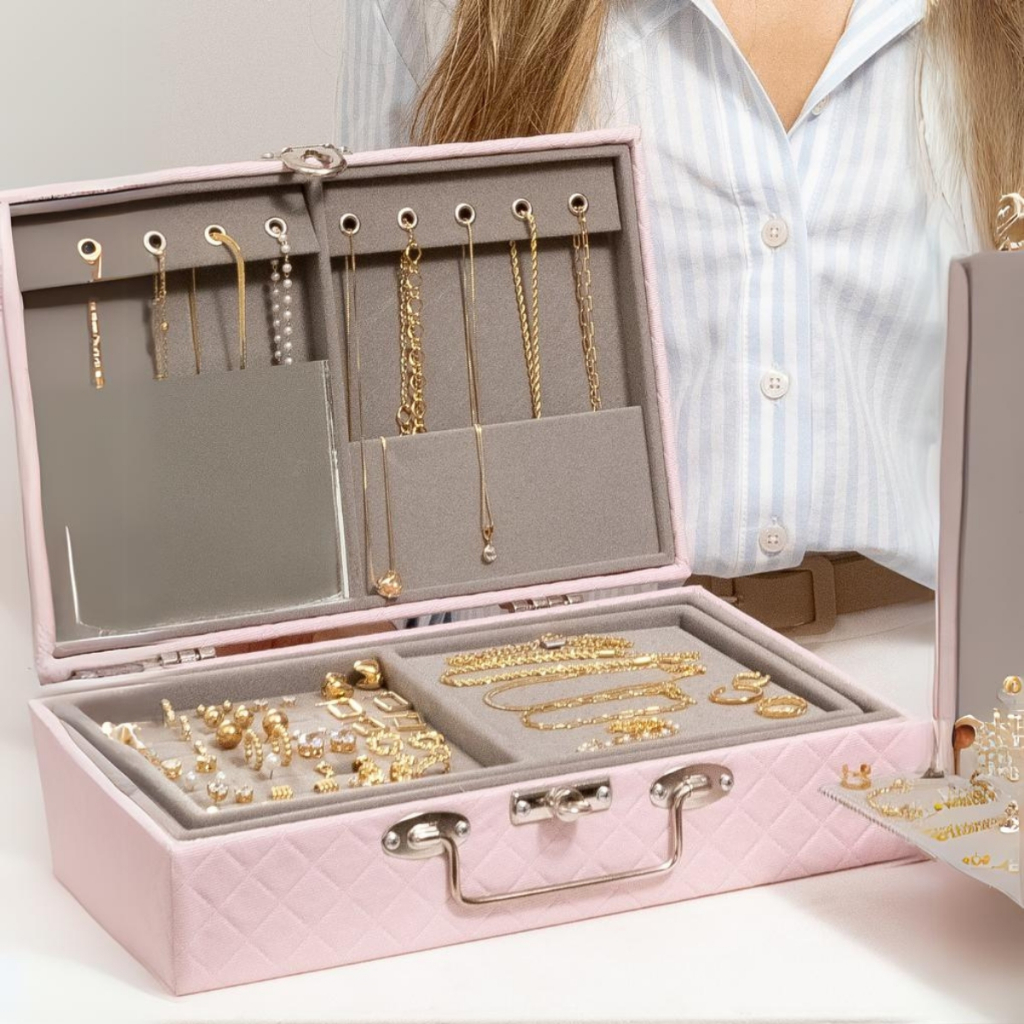 Kit Semi Joias de Luxo 60 Peças Revenda Atacado (Não vem Maleta) Banhado em Ouro 18k Alto Padrão