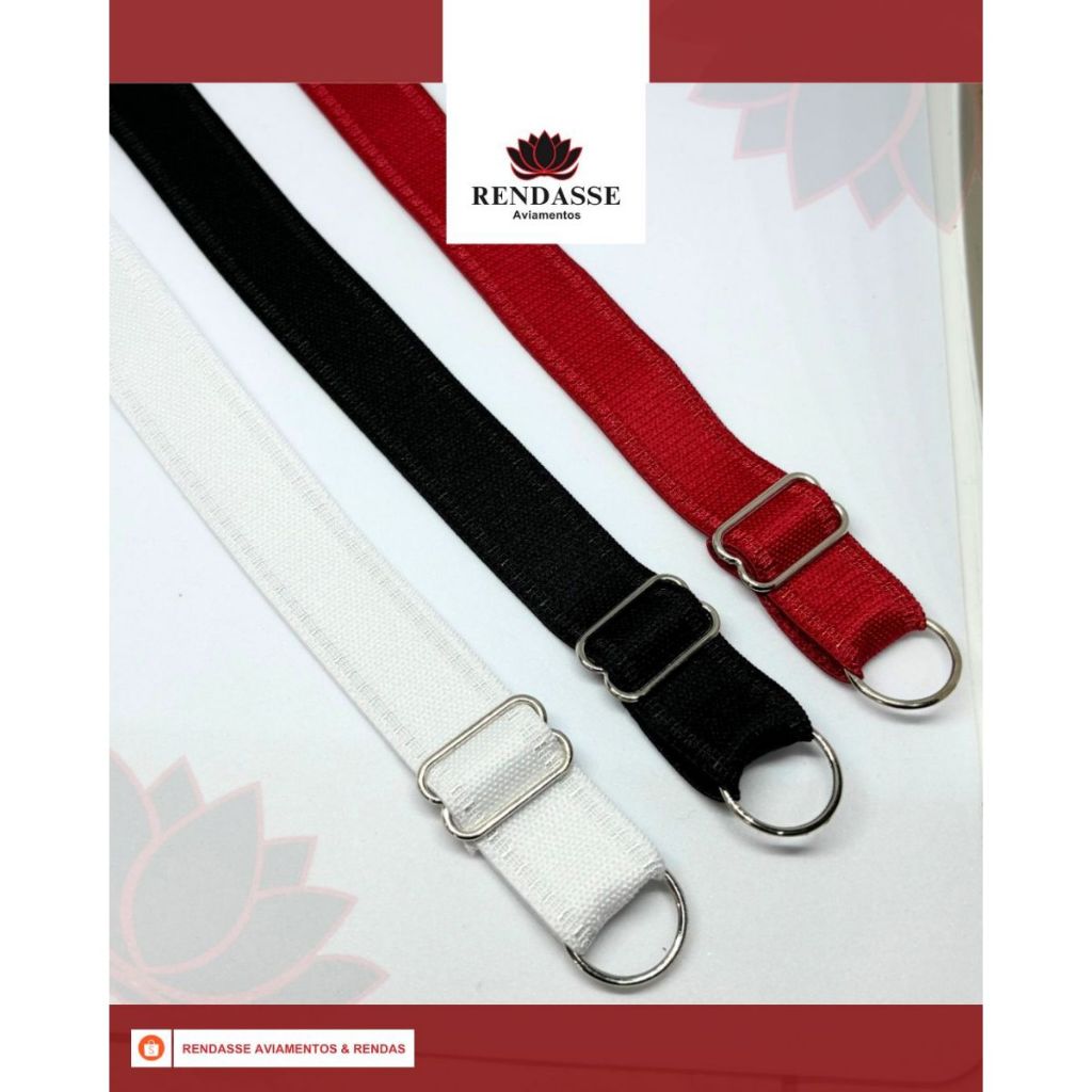 Pacote 5 Pares de Alça Sutiã Reforçada Plus Size de 1,8cm Costura