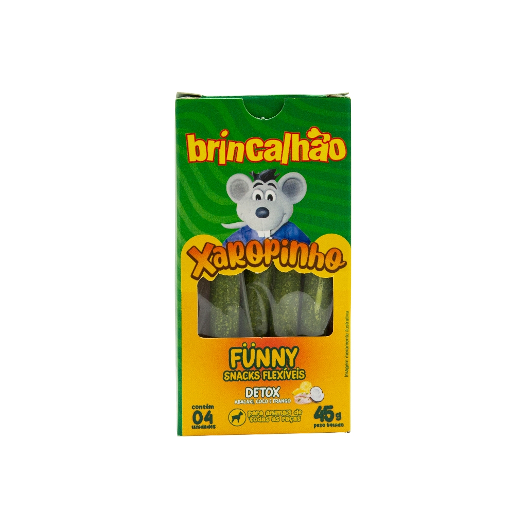 Petisco Cães Snacks Cuidados Orais Limpeza Dental Xaropinho Brincalhão 1UN.