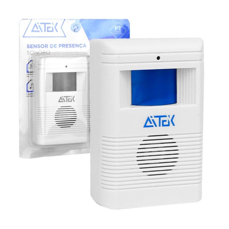 Sensor de Presença Sonoro Detector Aviso