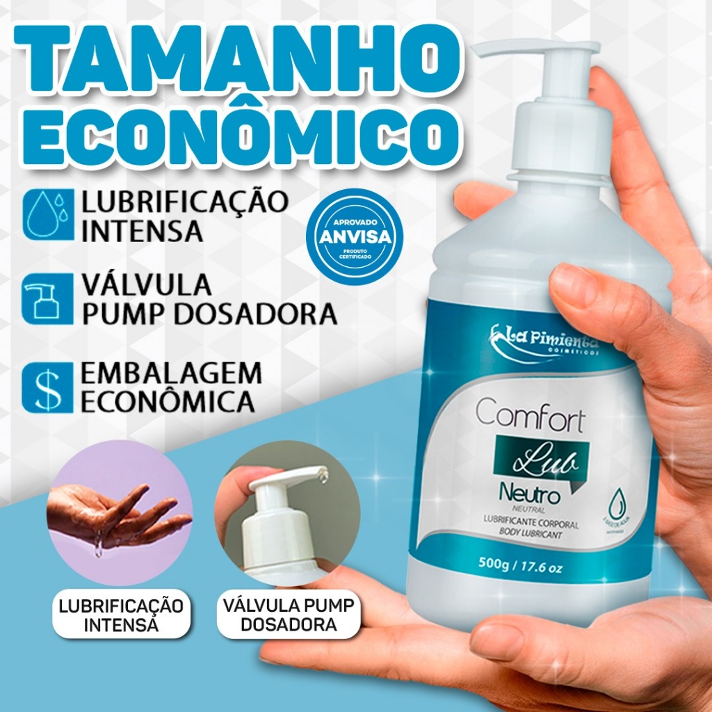 LUBRIFICANTE COMFORT LUB GRANDE PARA QUEM ADORA CANSAR O BOY A NOITE TODA