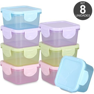 8 Mini Potes para Congelar Papinha c/ Tampa Hermé