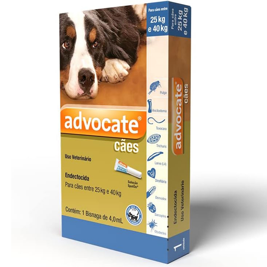 Antiparasitário para Pulga Elanco Advocate Cães de 25/40kg