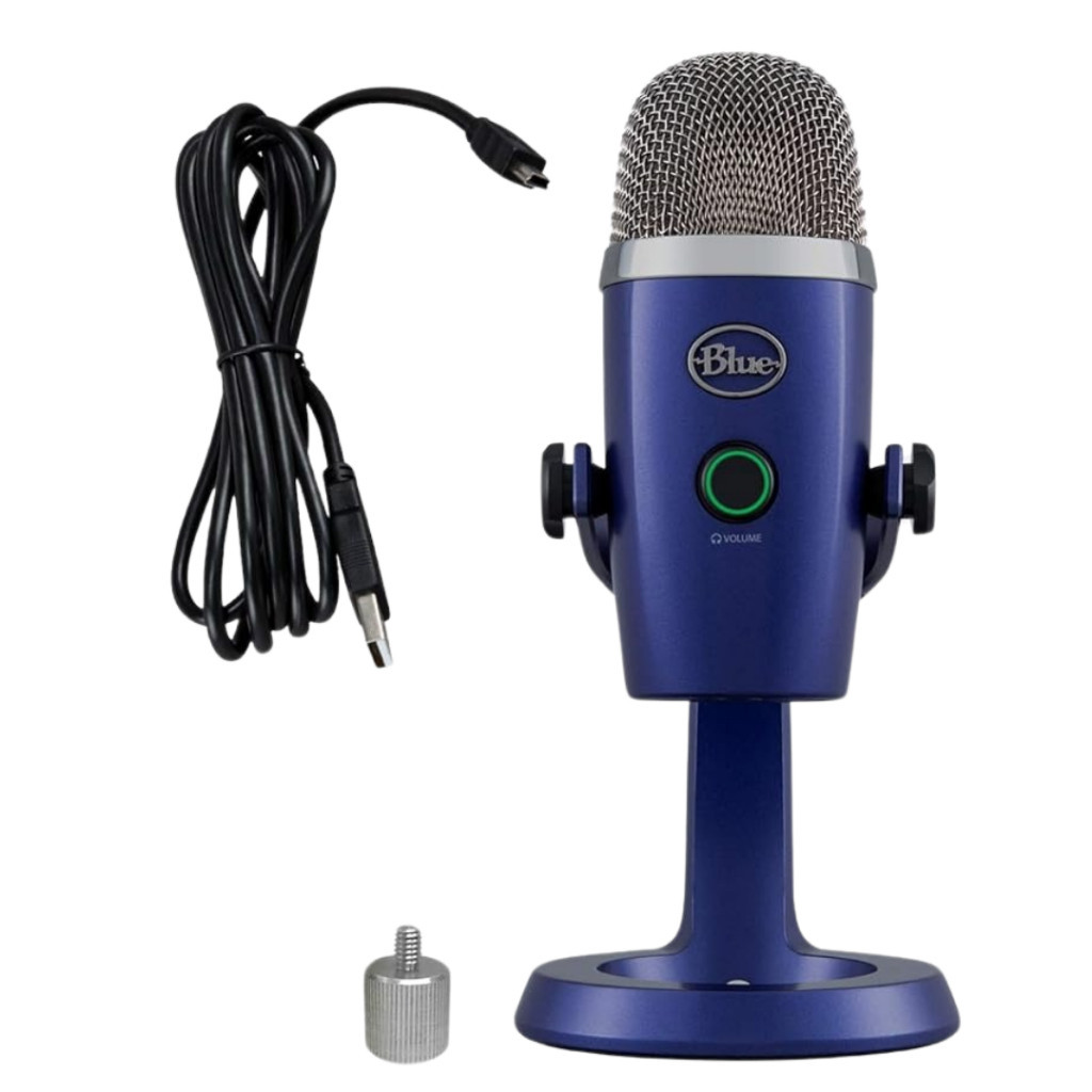 Microfone Condensador USB Blue Yeti Nano com Captação Cardióide e Omnidirecional Podcast