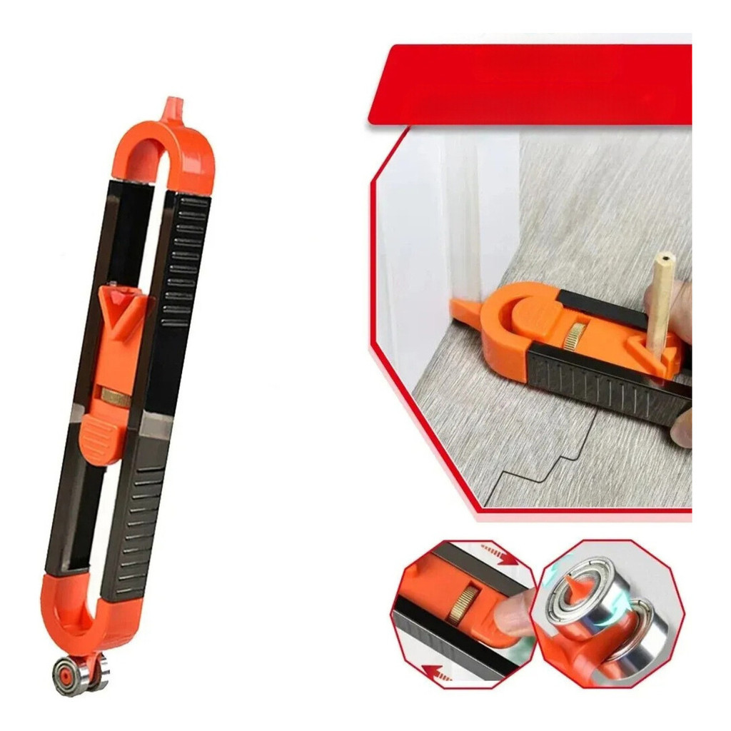 Régua Medição Contorno Ferramenta Cópia De Perfil Com Trava