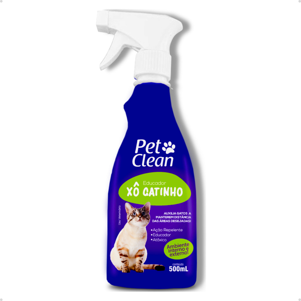 Educador Adestrador Sanitário Repelente Afasta Gatos Xô Gatinho Pet Clean – 500 ml