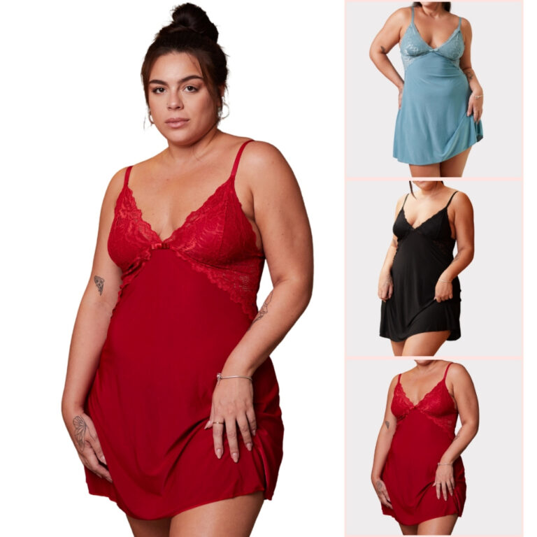 Camisola Plus Size Renda Sexy Alcinha Confortável