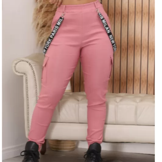 Calça Bengaline com Suspensório – Estilo U