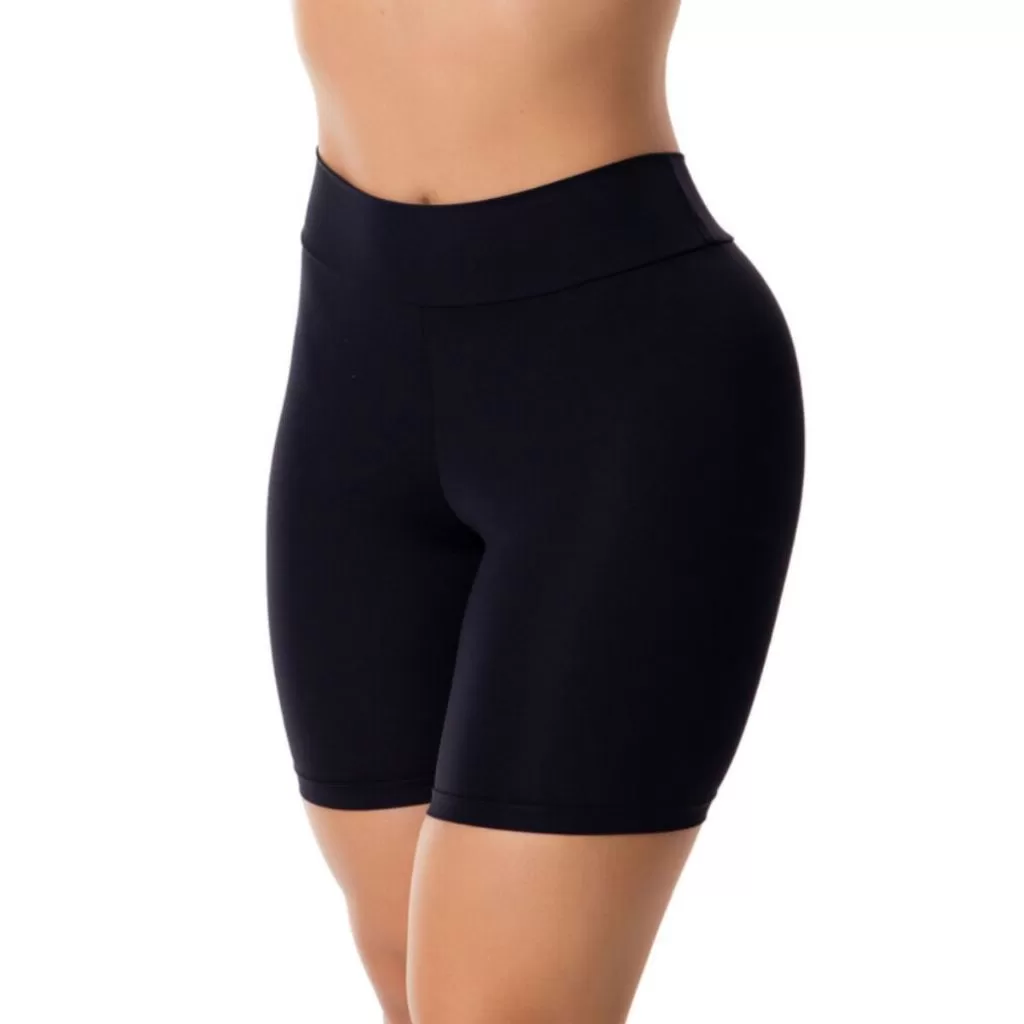 Short Anágua Segunda Pele Bermuda Vestido Lingerie Modeladora Conforto Preto Chocolate
