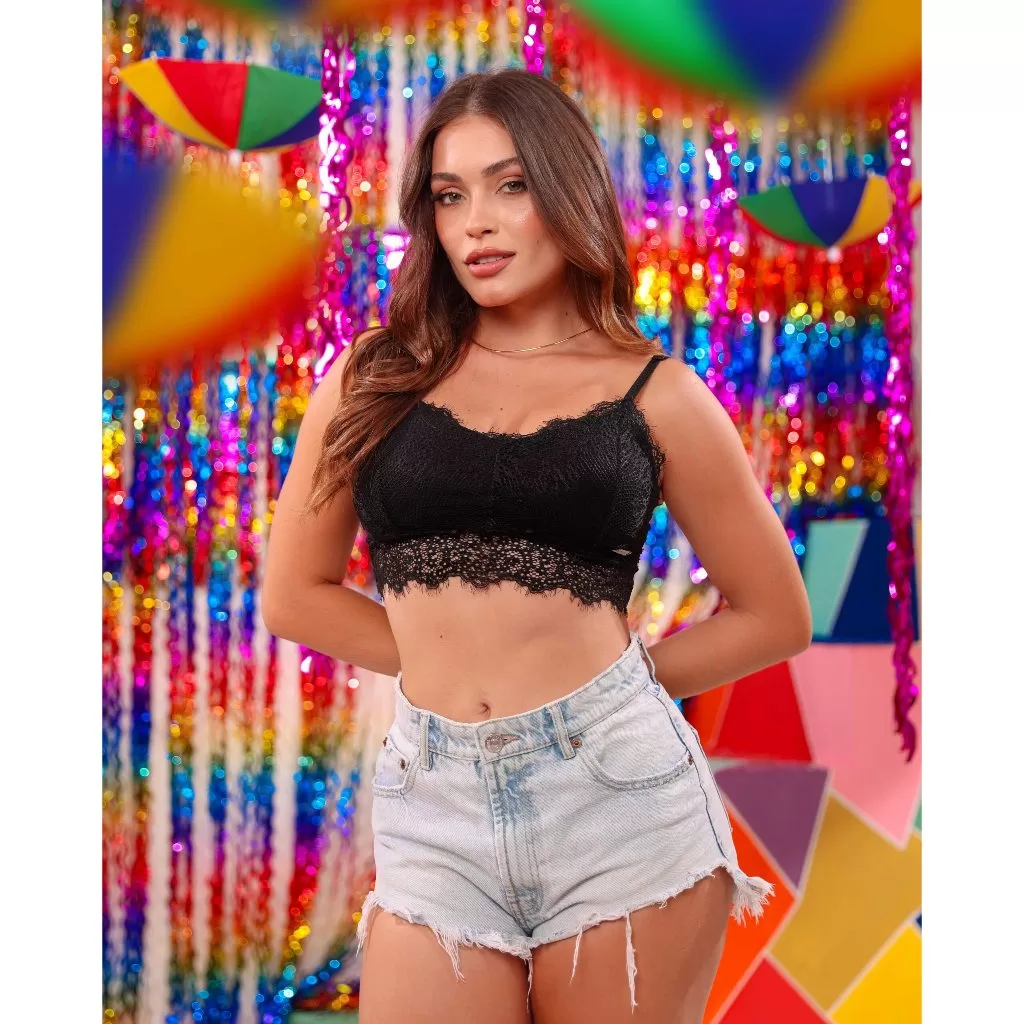 Top Rendado com regulagem nas alças