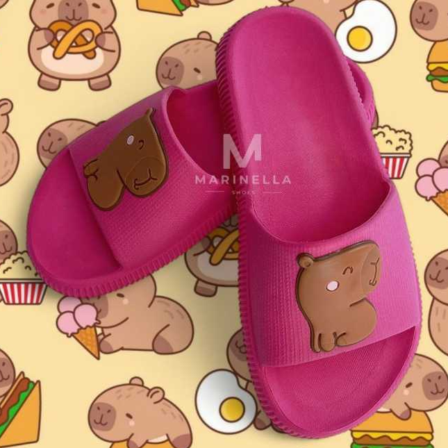 CHINELO CAPIVARA MODA SLIDE INFANTIL JUVENIL ADULT