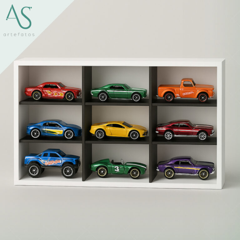 Kit 2 Expositores Carrinhos Em MDF Com 9 Divisóri