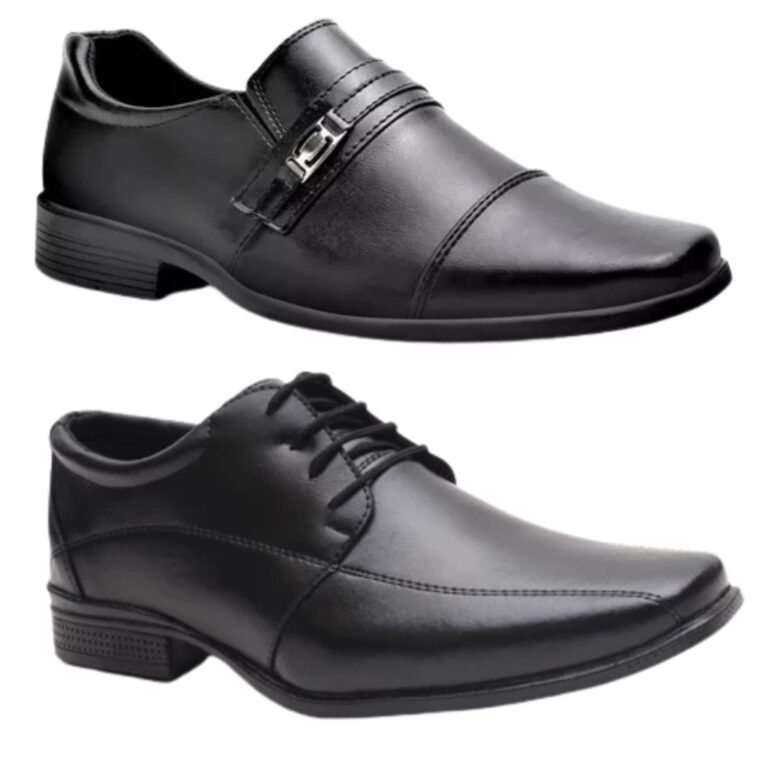 Kit 2 Pares De Sapato Social Masculino Oxford com 