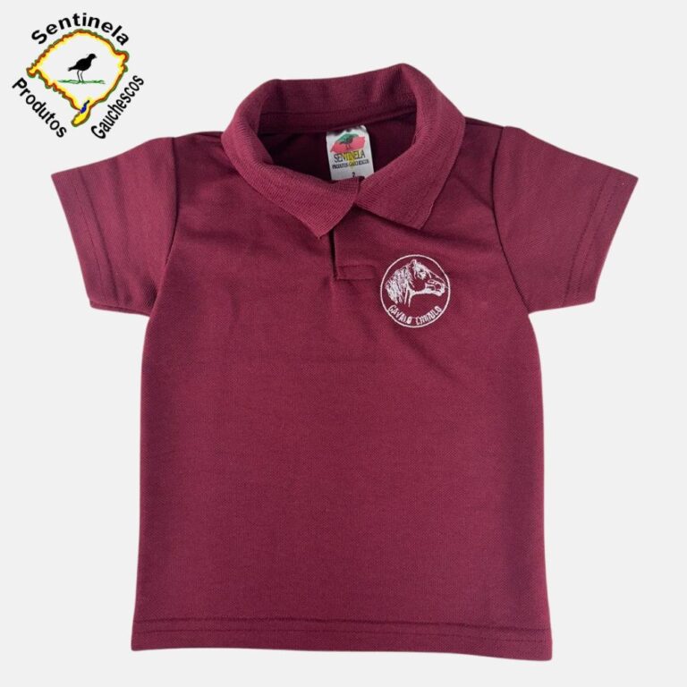 Camisa Polo Com Bordado Cavalo Crioulo Infantil Or