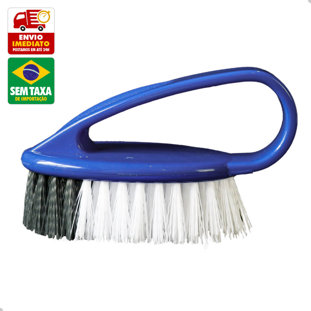 Escova de Lavanderia Cerdas Duras Tanque Cor Azul Clean Tech CT0053