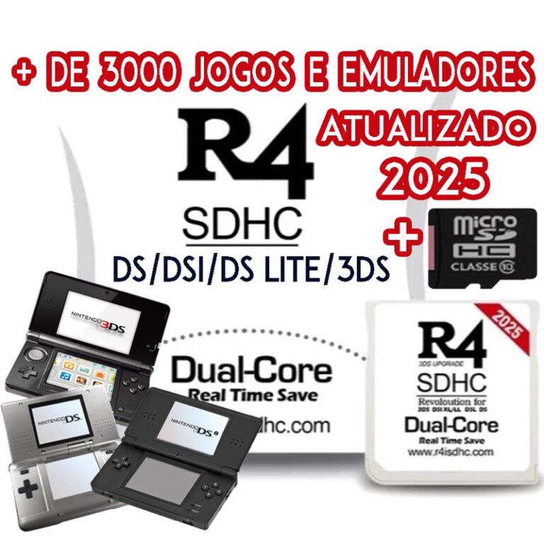 R4 2025+Cartão Sd Atualizado+de 3000 Jogos e Emul