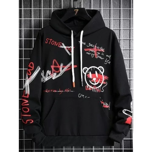 Moletom Canguru Com Vária Estampas Stretewer mode