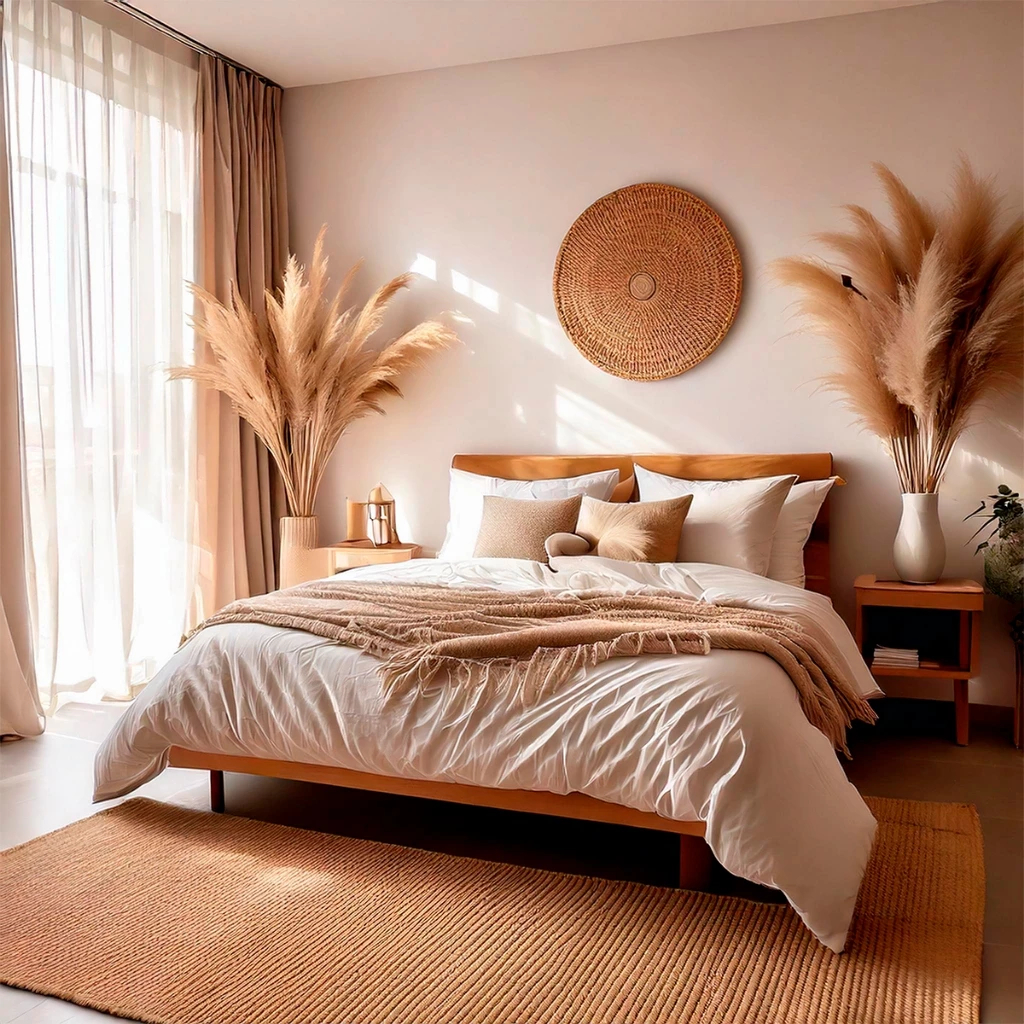 Kit c/16 Capim dos Pampas Artificial 80cm Folhagem Decorativa Sofisticada