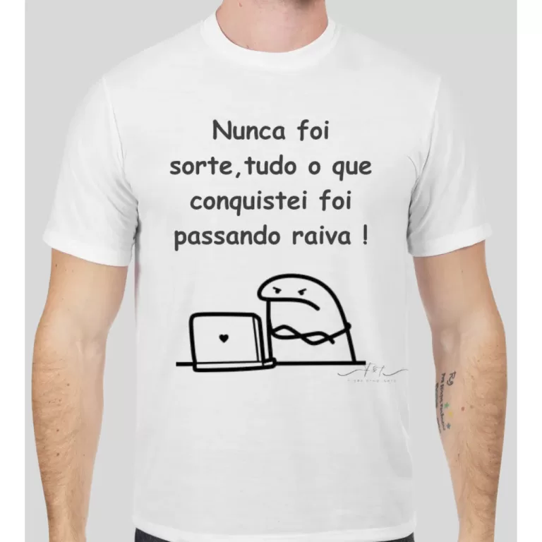 Camiseta Frase Flock – Não foi Sorte, Conqu