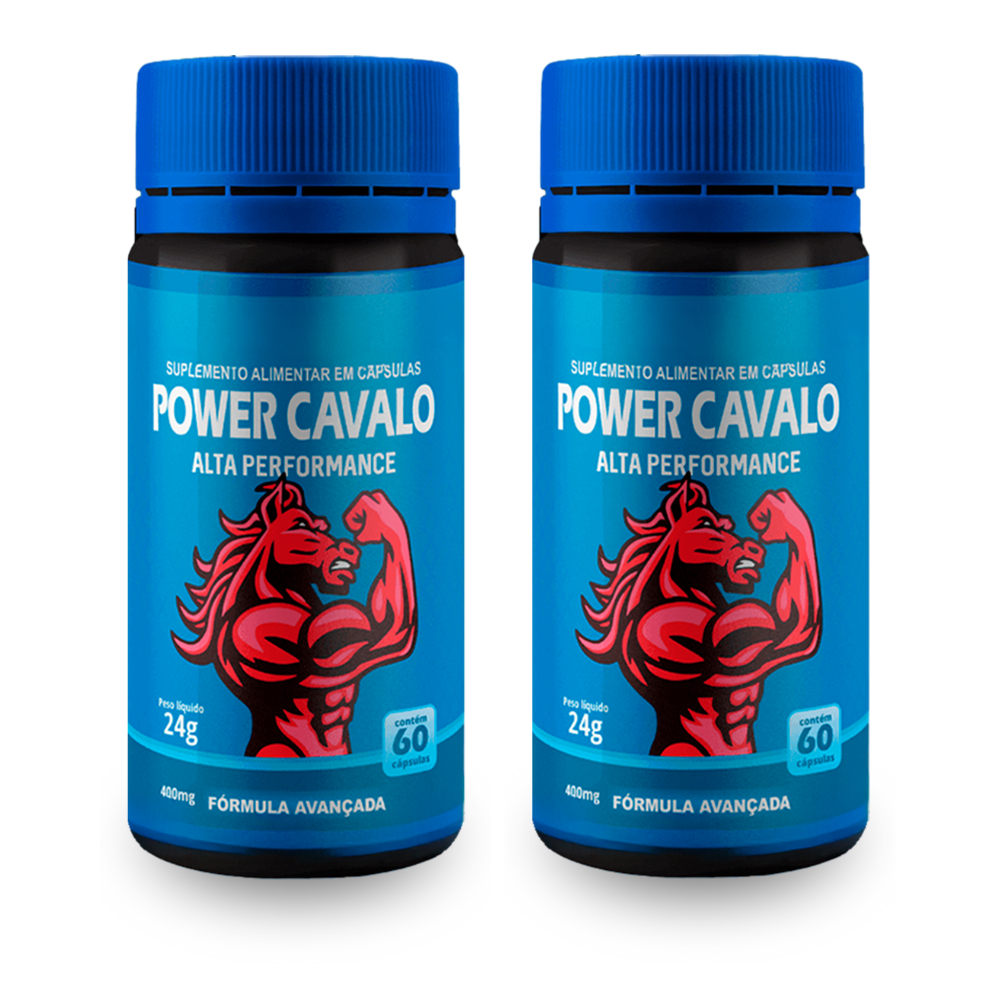 Power Cavalo Suplemento Força e Vigor 60 Cápsulas (Kit com 2 Unidades)
