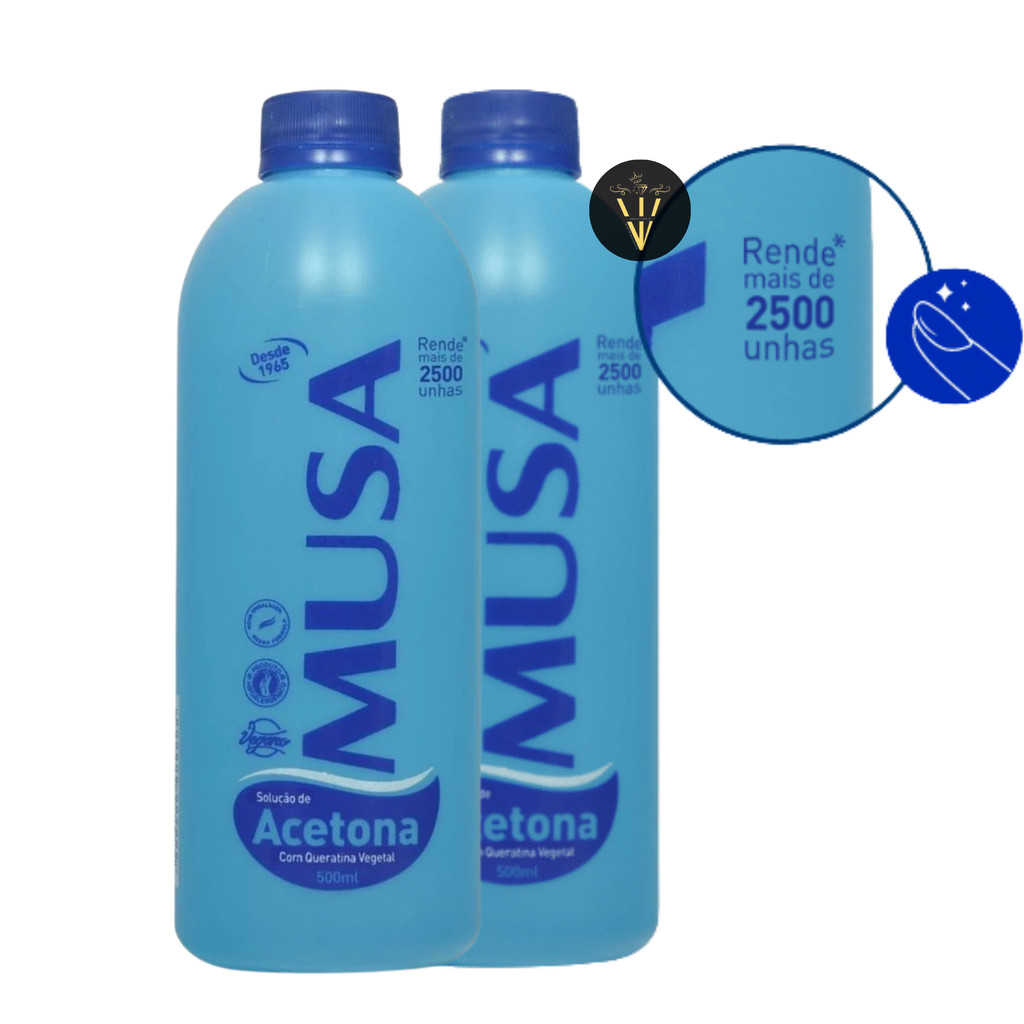 Kit 2 Solução de Acetona 500ML – Musa com Queratina